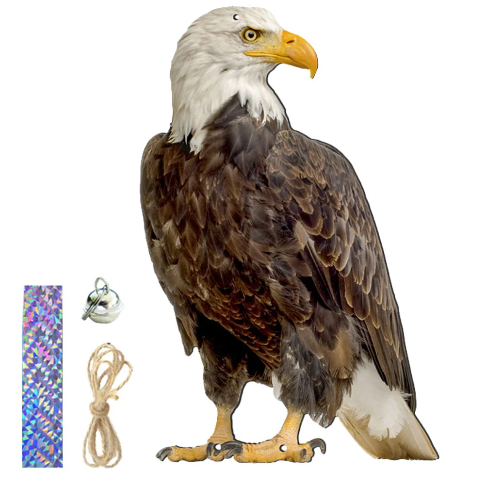 

Owl Pendant Ornament Eagle Bird Deterrent Garden Hanging Decorative The Bell Rotating Yard Pp Deterrents