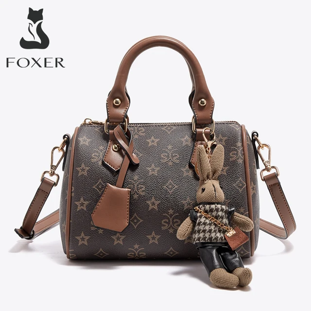 FOXER Brand Top-handle Bag PVC Women Shoulder Bag 2025 Winter Vintage Pillow Handbag Luxury Design Female Crossbody Purse 1