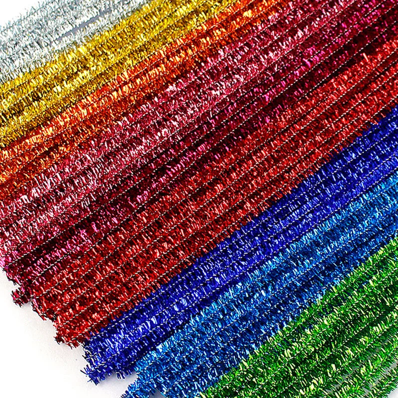 Colorful Chenille Stem 100Pcs 15 Colors Chenille Pipe Cleaner Stems For Kids Tools DIY Crafts And Projects(6 mm x 12 inch)