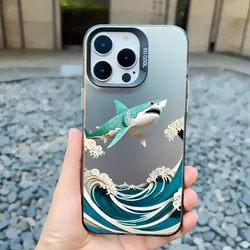 Cover per telefono Shockproof Laser con Squali e Delfini e Onde Oceaniche