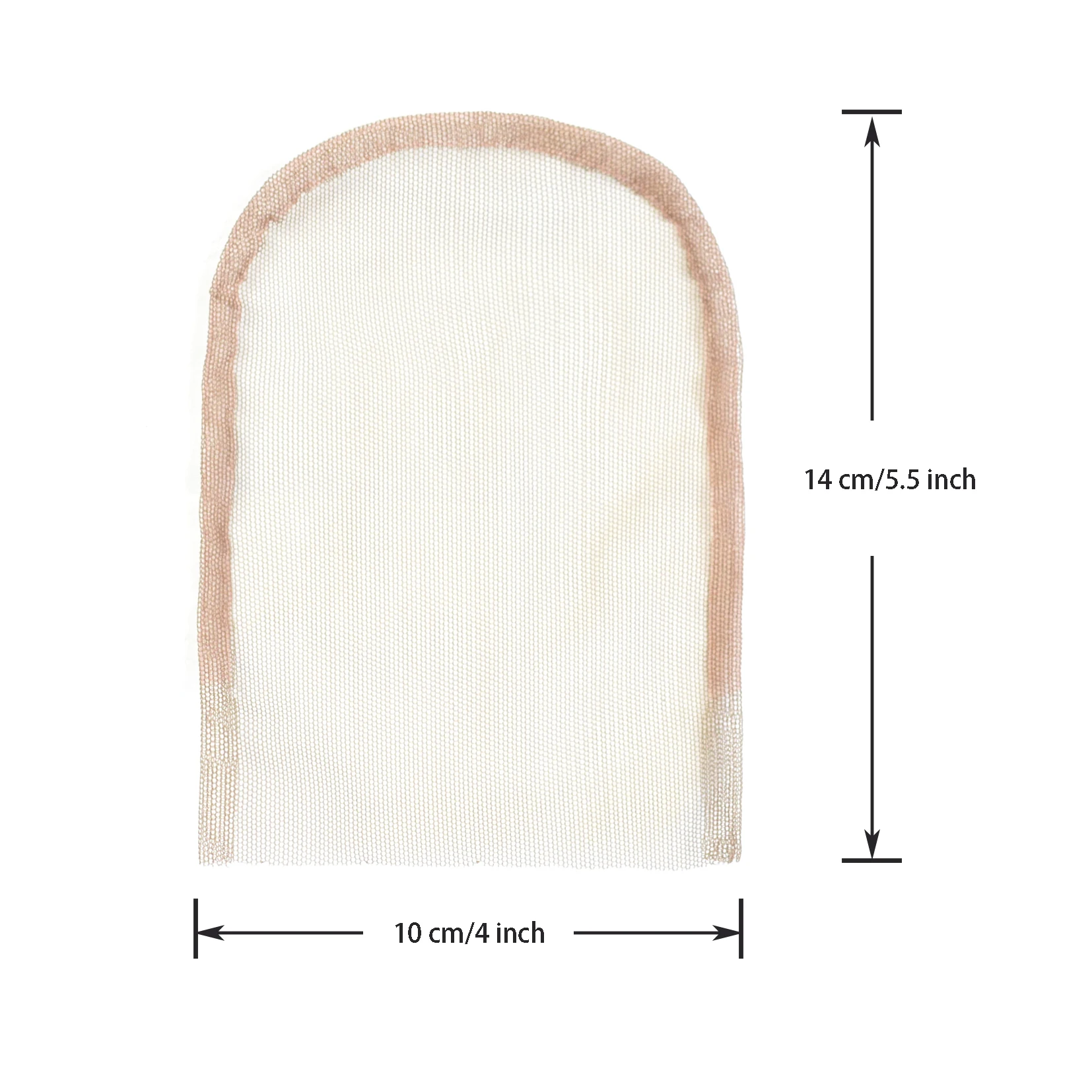 5Pcs Lace Closure Base Foundation 4&times;4inch Brown Hair Net For Making Wig Caps DIY Lace Wig Accessories