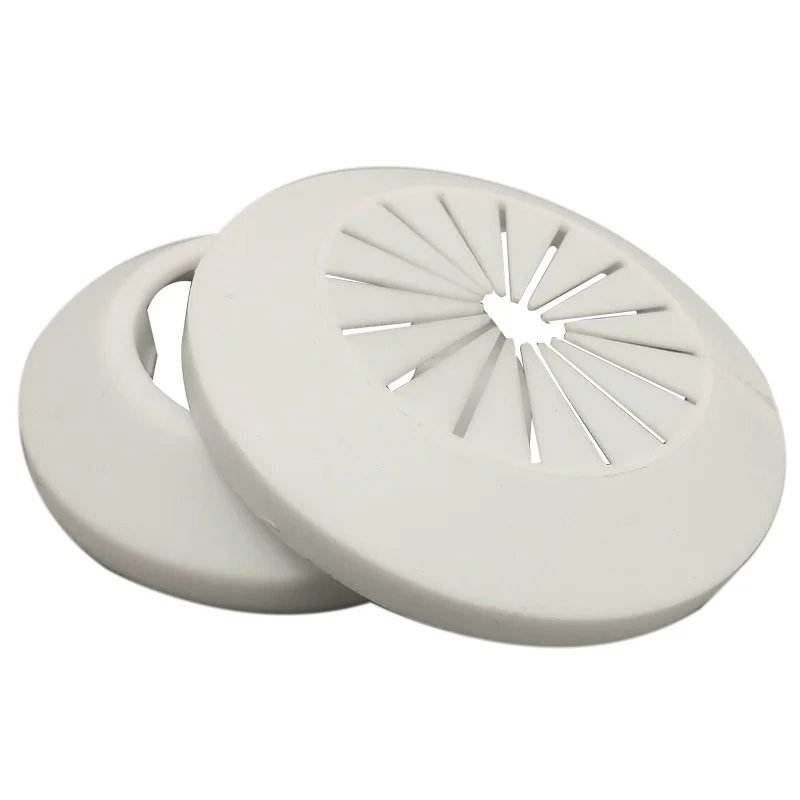 2pcs Plastic Wall Hole Cover Cap Round Duct Pipeline Valve Pipe Plug Snap-on Plate Kitchen Faucet Trim Cover Accessories