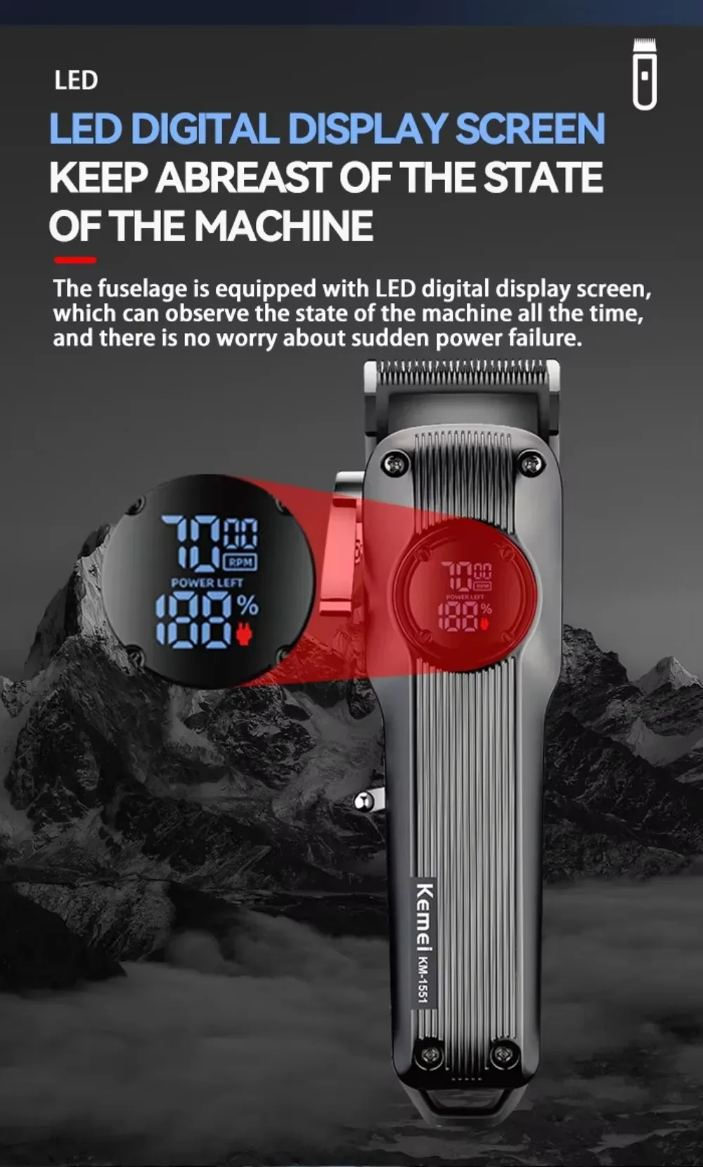 Kemei KM-1551 Professional Trimmer