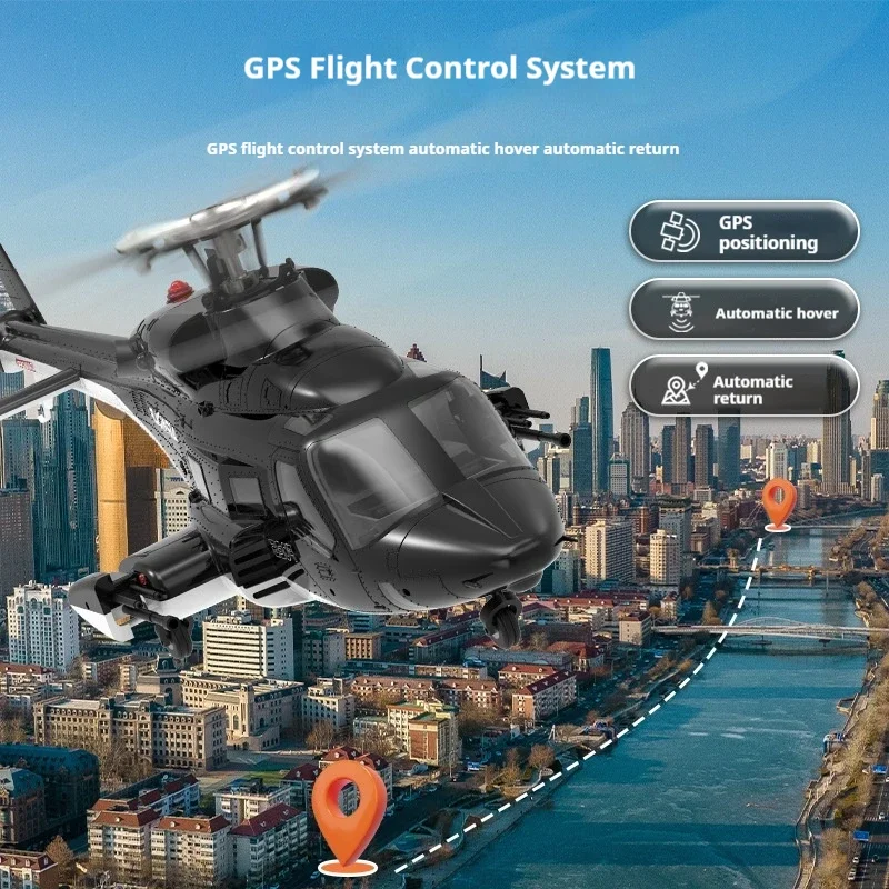 Yuxiang F02s 플라잉 늑대 무장 원격 제어 헬리콥터 Gps 포지셔닝 자동 반환 1:34 원격 제어 항공기 6 채널