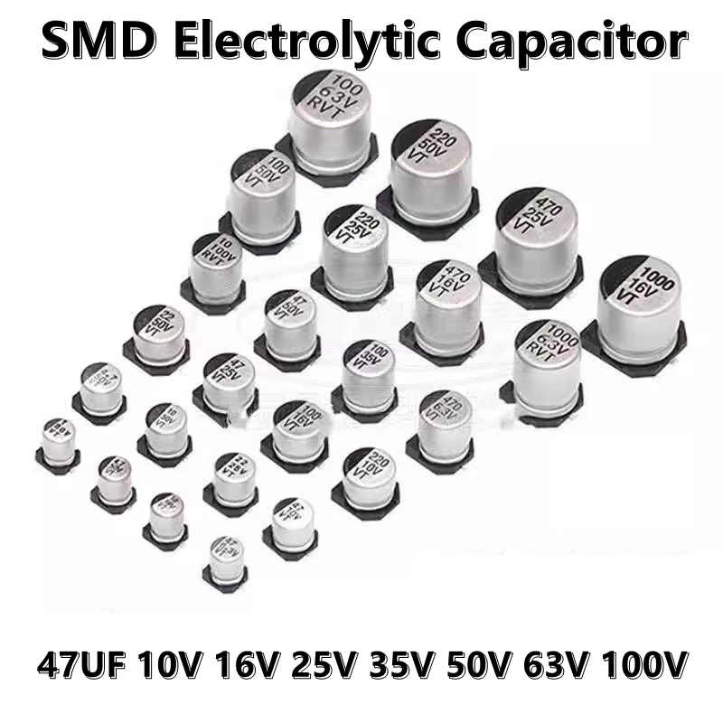 

(20 шт.) 47UF 10V 16V 25V 35V 50V 63V 100V 4*5,4 MM 5*5,4 MM 6,3*5,4 MM 6,3*7,7 MM