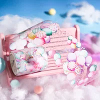 6Style 1Roll/bag Balloon Aquascape Shell Light Tape Creative Material DIY Scrapbook Handbook Envelope Calendar 2