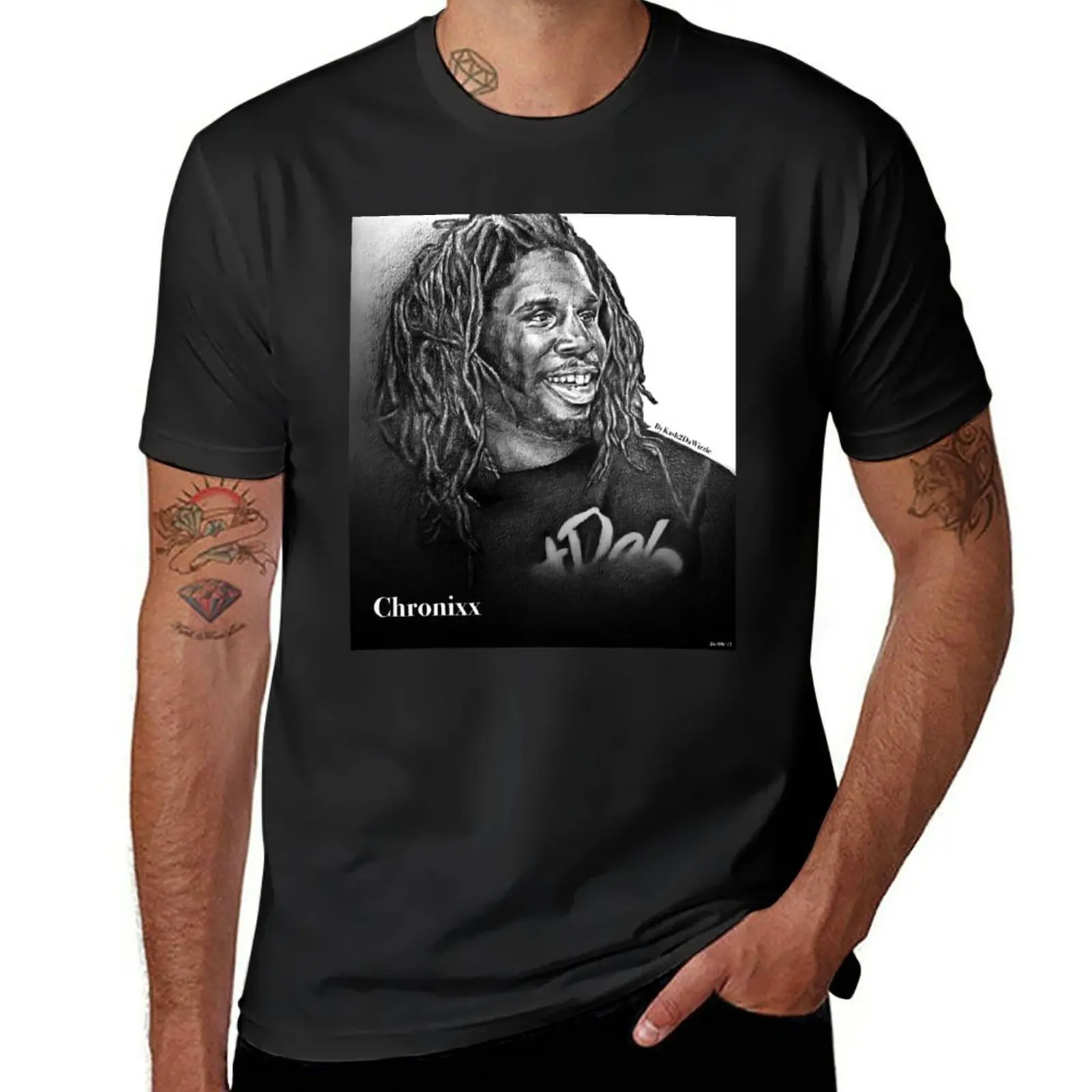 Новая мужская футболка Chronixx # футболка с рисунком sweat, Мужская одежда, мужские футболки