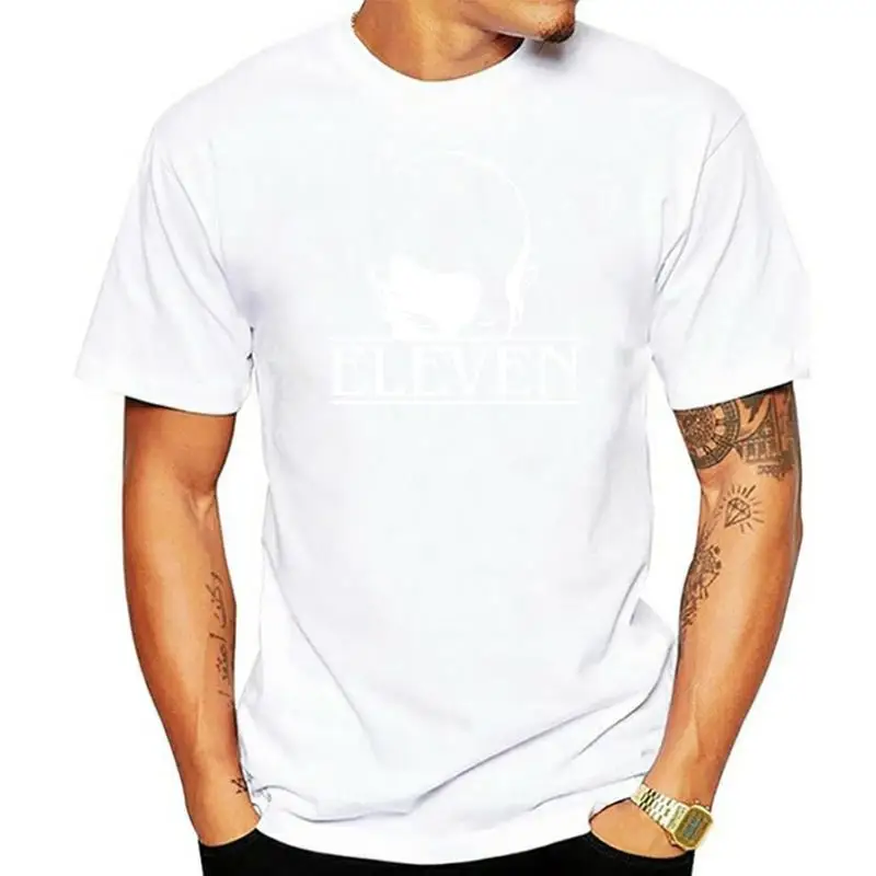 thumbnail image 1 of Stranger Style Pop Culture Things Eleven Cosplay Mens Black Size S-6XL T-Shirt, 1 of 5