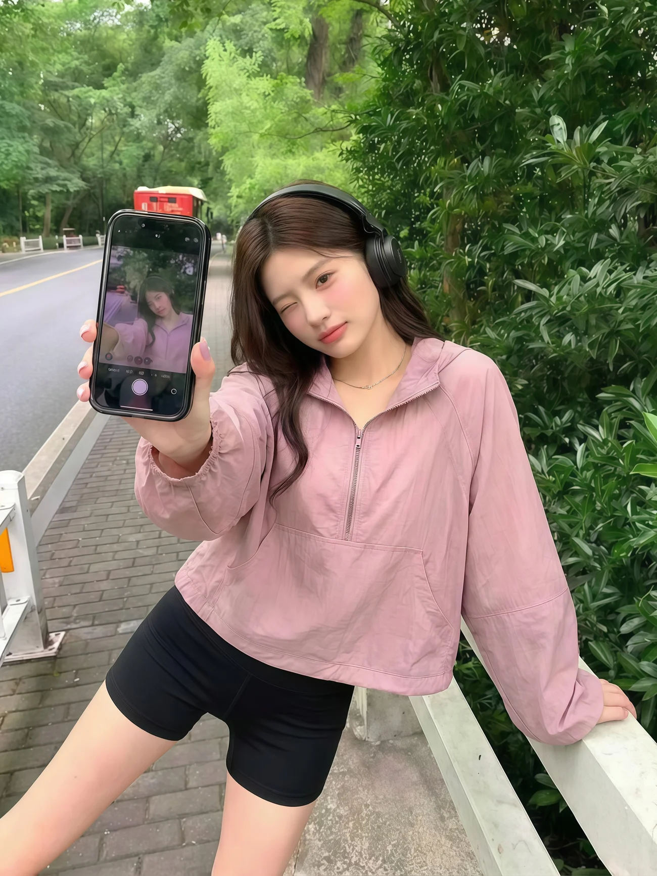 Luqi Lulu 봄 여름 하프 지퍼 후드 스포츠 자켓 여성 짧은 느슨한 다목적 야외 러닝 코트 통기성 여성용 후드