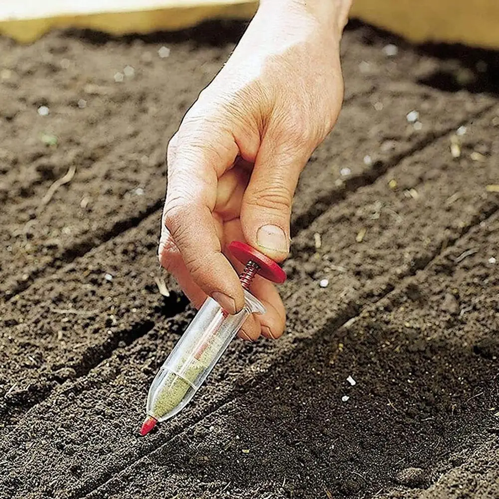 Garden Seeder Tool Syringe Seeder Mini Seed Sowing Dispenser Gardening Tool Supplies Manual Seeding Pot Gardening Tool