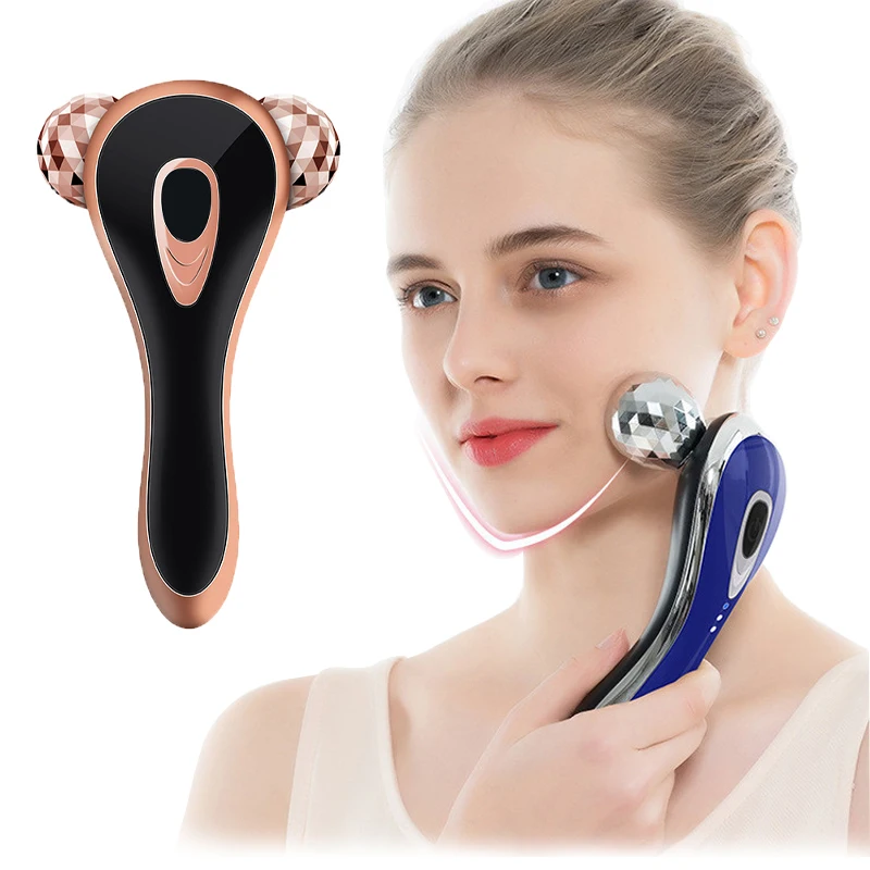 New Charging 3D Massage Roller Face lifting Device Electric Facial Instrument Shaping Skin Tightening Beauty Instrument Face Li rf frequency skin tightening ems eye massage for face lifting massager instrument anti wrinkle rf microcurrent facial lift