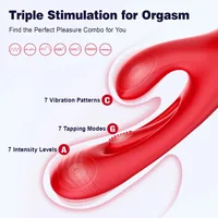 3 in 1 Gewindeschneidender Flatter Vibrator für Frauen Klitoris Klitoris Stimulator Leistungsstarker G-Punkt Sexspielzeug Weibliche Kaninchenvibratoren Erwachsene Frauen 2