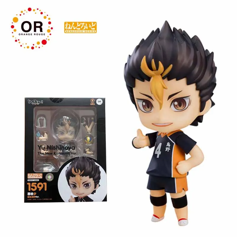 

GSC Orange Rouge NENDOROID 1591 Yu Nishinoya Haikyuu Fourth Season PVC Anime Action Figure Toys for Boy Children Gifts 10CM