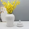 Nordic White flower vase Home Living Room Decoration Ceramic General Jar Tea Seal Jar Ceramic Storage Jar home decoration 3