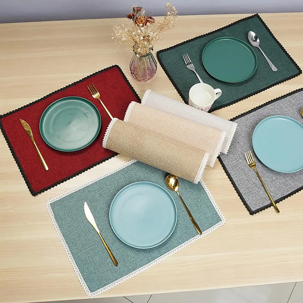 Coaster Mat Placemat Rectangle Placemats Table Pads Plates Plate