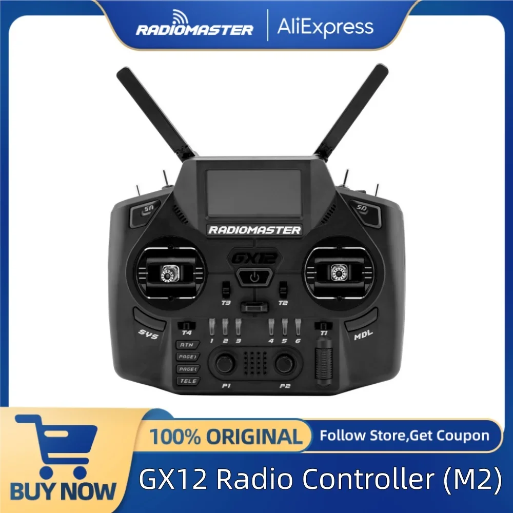Radiomaster GX12 ELRS 2,4 ГГц/900 МГц двухдиапазонный 1000 Гц 3D цифровой подвес с ЧПУ для зала Gemini-X EXpressLRS радиоконтроллер M2