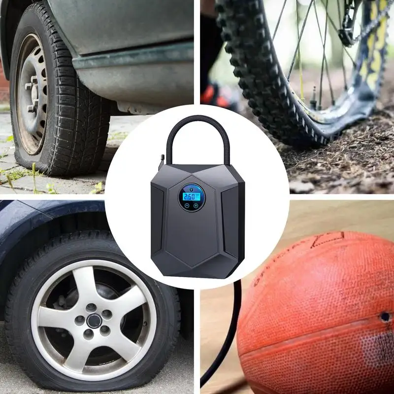 

Tire Inflator Portable Air Compressor Air Pump DC 12V Air Compressor Portable Digital Screen LED Light Fast Inflation Car Bike