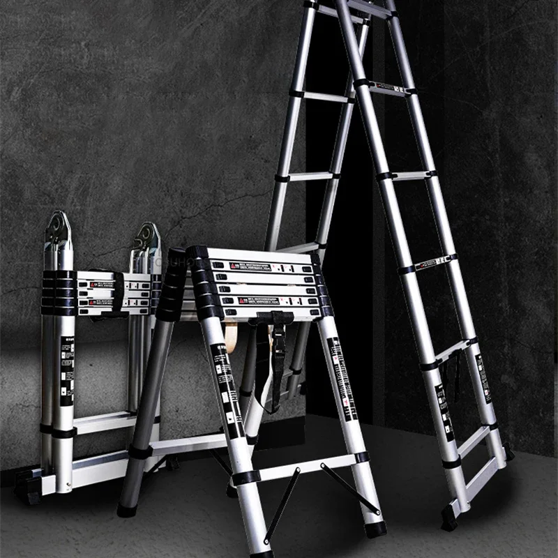 다기능 리프팅 알루미늄 계단 접이식 휴대용 홈 가구 실내 사다리를위한 현대 알루미늄 합금 단계 사다리
