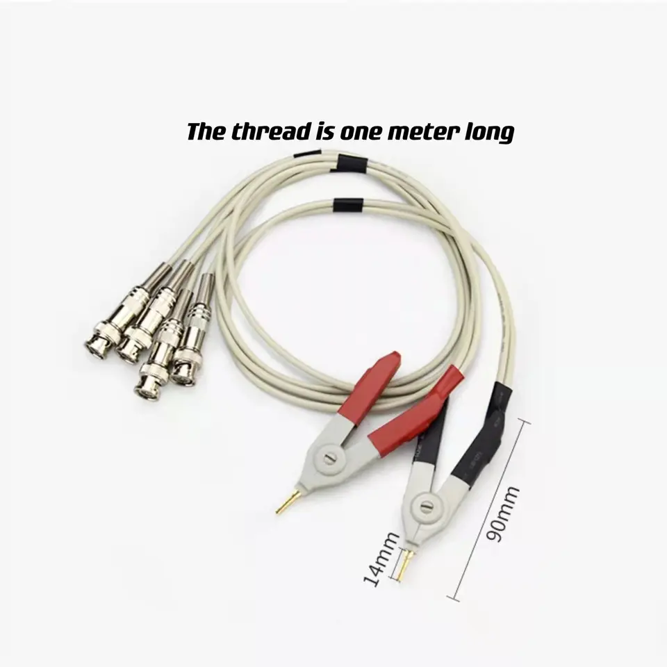 Kelvin LCR Test Leads/Lead Probe Clips/Four-Terminal Banana Test Clips, 4 BNC Ports, Capacitor Resistor Four-Wire Connection image 2