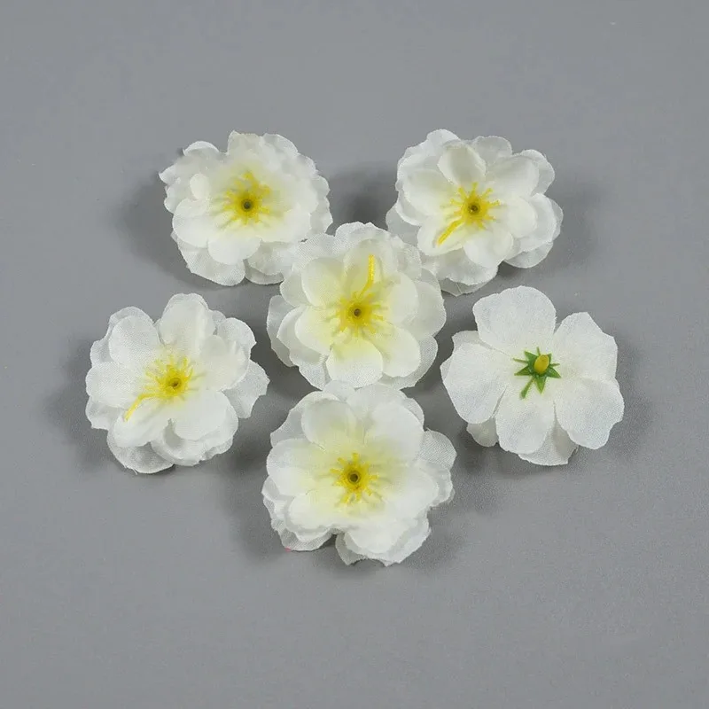 10/20/50 Stück Pfirsichblütenblätter Künstliche Kirschblütenblumenköpfe für Zuhause, Raumdekoration, Hochzeitsdekoration, Zubehör – Detail 9