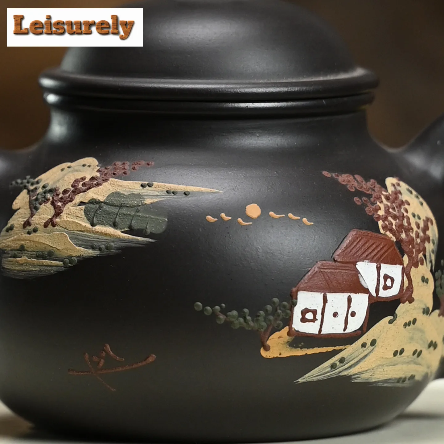 130ml Yixing Purple Clay Teapots Artists Handmade Rong Tian Pot Raw Ore Black  Mud Tea Maker Kettle With Strainer Zisha Tea Set