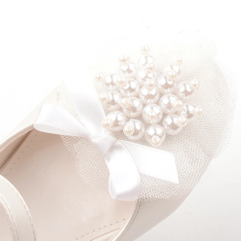 Heels Wedding Shoes for Kids Girls Hill White Shoes Girl Communion Dress Autumn I'm A Princess Heel Elegant Girl Shoes Party New 3