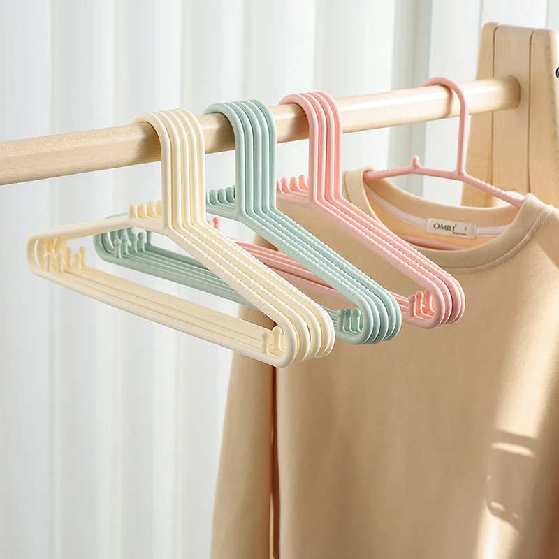 Wide Shoulder Clothes Rack Household Clothes Hanging Non Slip Dormitory Plastic Support Drying Coat Rack Storage