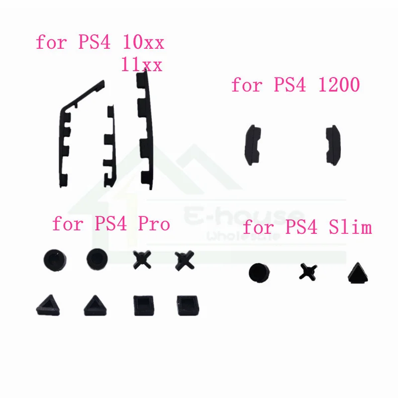 For PS4 Slim Pro Silicone Rubber Feet Pads Cover Cap replacement for PS