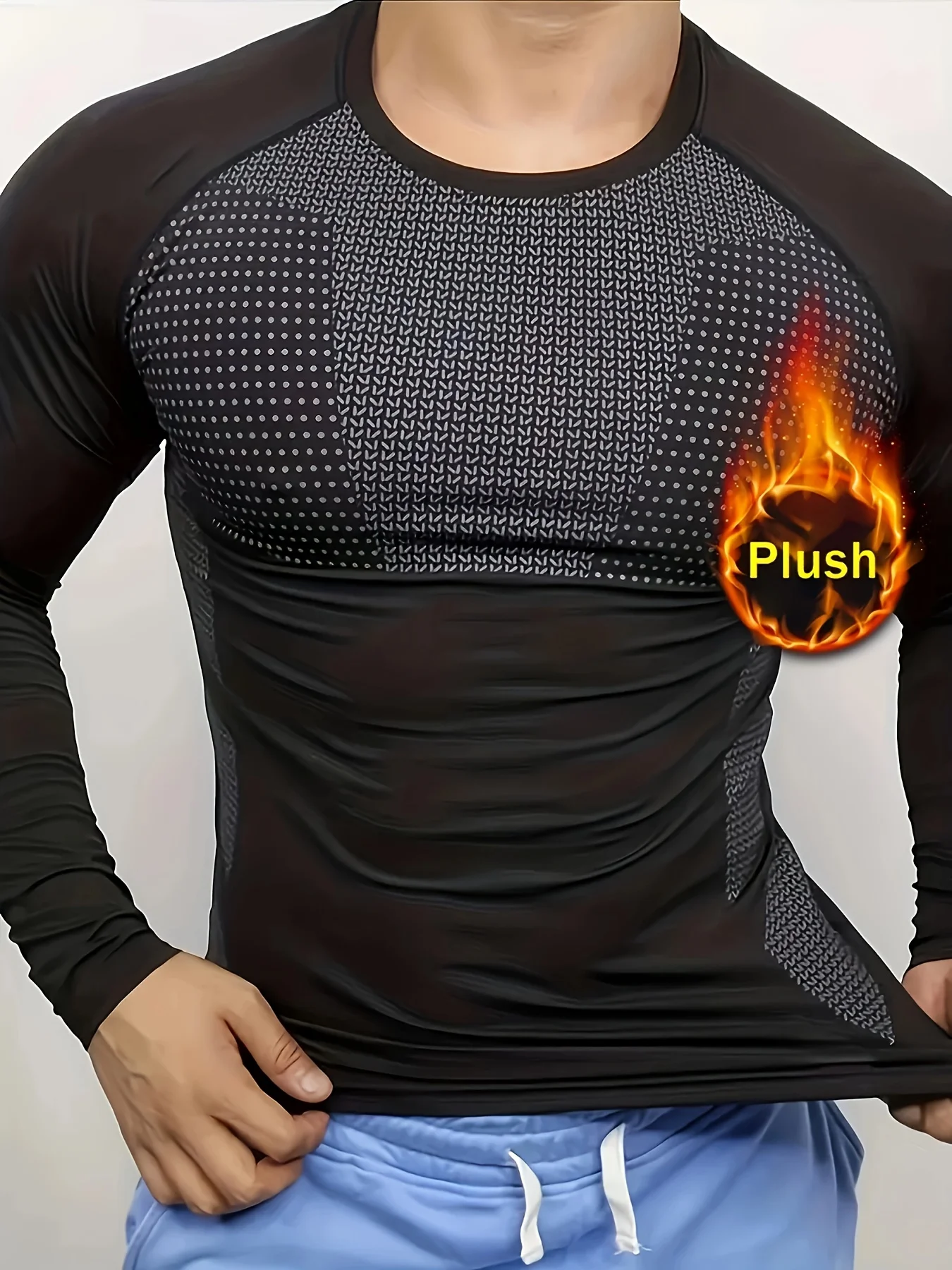 Men's Compression Shirt – Thermal Fitness Apparel Long Sleeve Cycling Top