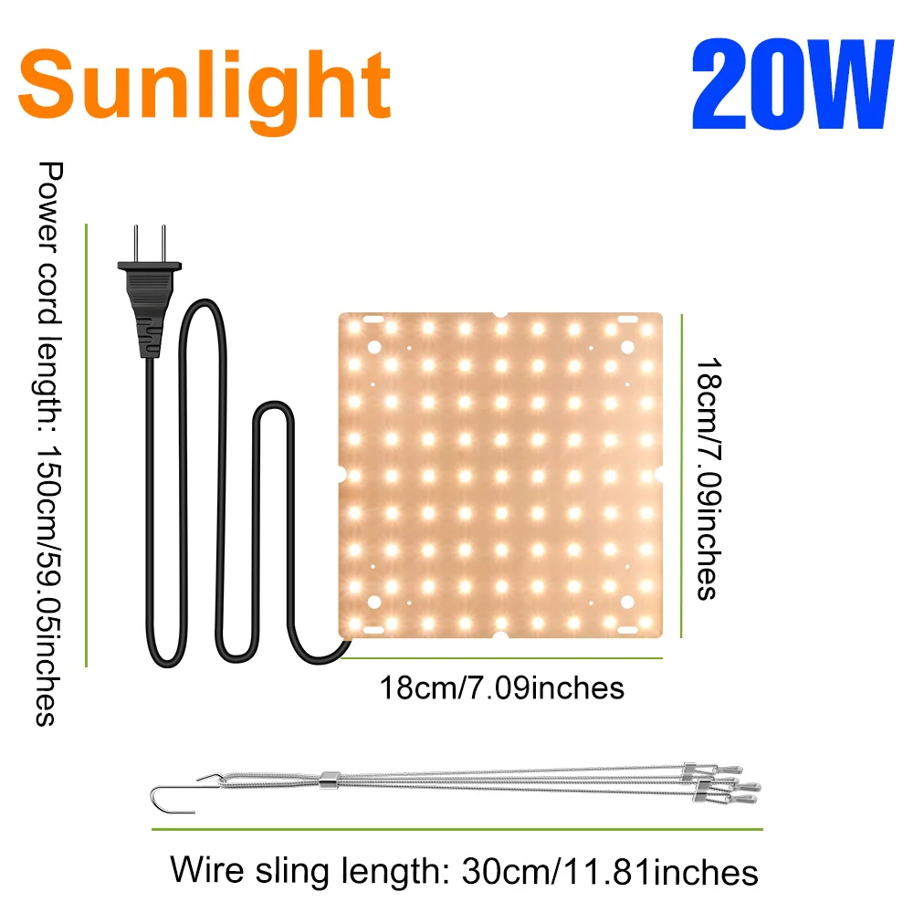 Full Spectrum LED Grow Lights for Indoor Plants and Greenhouses