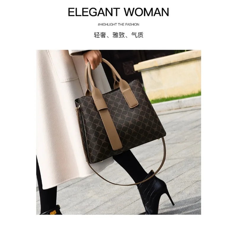 

Женская сумка новая Темпераментная Женская сумка для путешествий мягкая кожаная вместительная сумка-тоут тисненная сумка через плечо