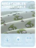 1 Cartoon Cute animal dog printed matte Fitted Sheet, bedroom printed bed cover, bedding (excluding pillowcases) 5