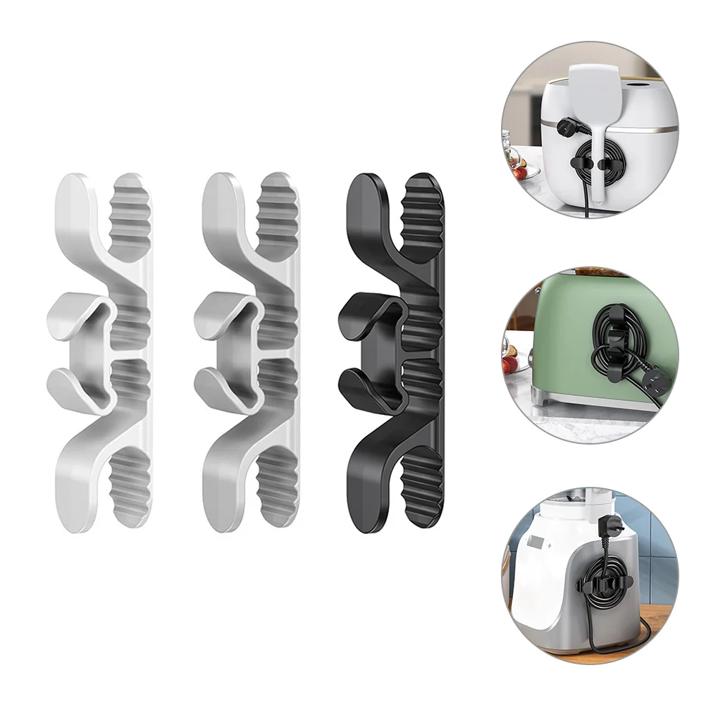 

3 Pcs Cable Organizer Organized Life Hooks Holder Present Friends Silicone Wire Gift from