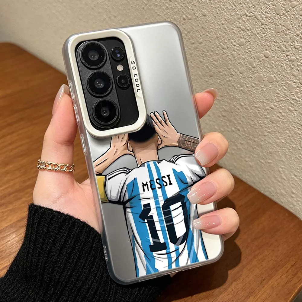 Vibrant Silver Football Design Phone Case Cover