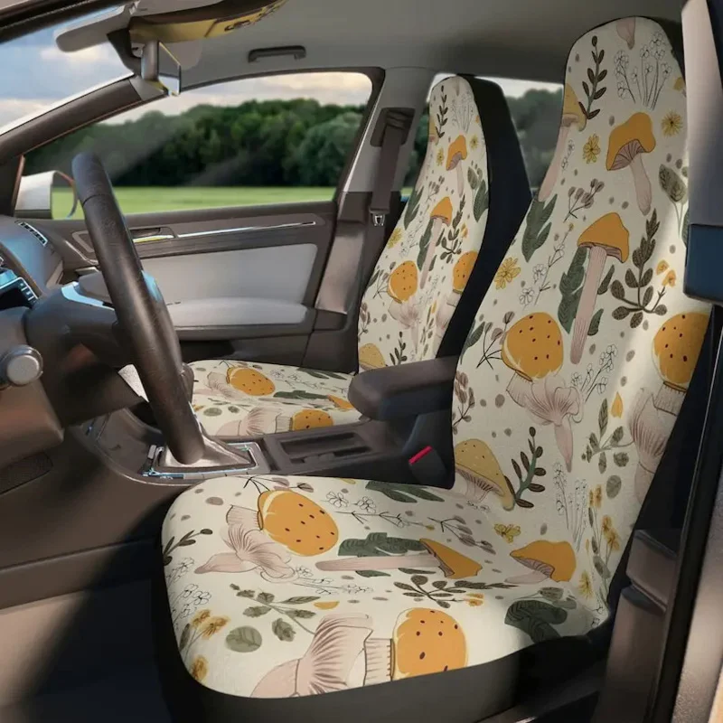 

Boho Mushroom Car Seat Covers - Enchanting Nature-Inspired Vehicle Protection, Unique Gift, Durable Fabric of