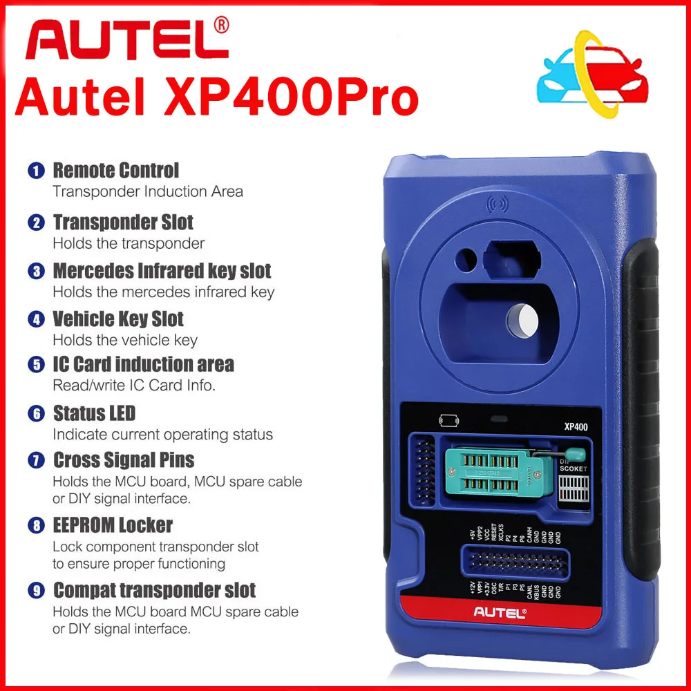 

Autel XP400 PRO Key Programmer xp400Pro Work With IM508/IM608/IM608Pro Autel MaxiIM IMKPA Kit Programer Tool And Chip Programmer