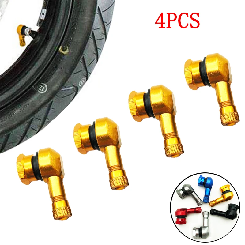 

4PCS Car Tire Valve Nozzle Clamp Aluminum Alloy Motorcycle Wheel Tyre Pump Nozzle Chuck Cap Inflator Connector Auto Accessories