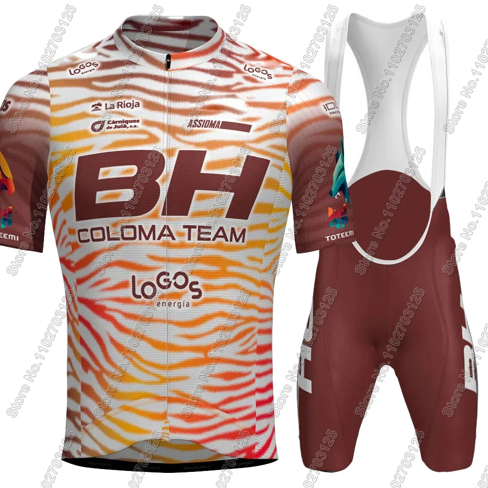 BH Coloma Team Cycling Esapna Jersey Set Mens Brown Clothing Road Bike Suit Mountain Bicycle Shirt Bib Shorts MTB Maillot
