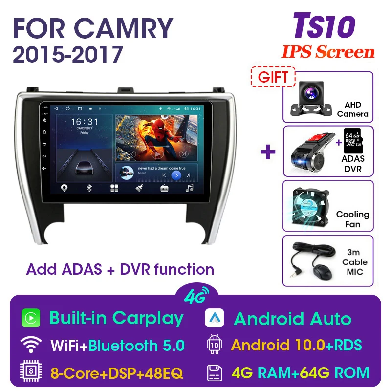 best dvd player for car Vtopek 4G DSP 2din Android 11.0 Car Radio Multimedia Video Player Navigation GPS For Toyota Camry 7 XV 50 55 2012-2017 Head Unit car radio Car Multimedia Players