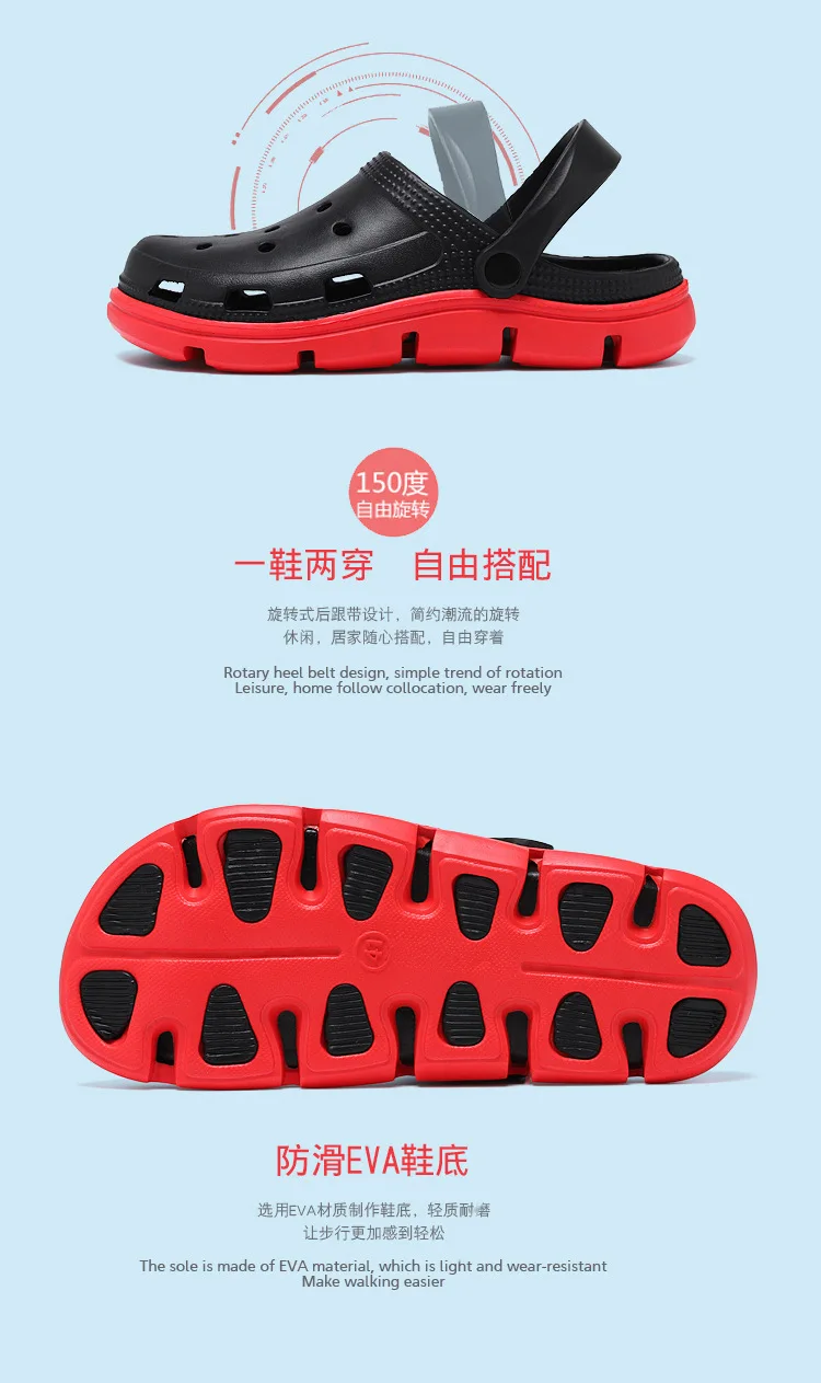 children's shoes for sale Ltolo Summer Children Boy Mules  Clogs Kids Cute Crock Garden Beach Slippers Cave Hole Baby Shoes For Boys EU24-29 30-35 36-43 boy sandals fashion