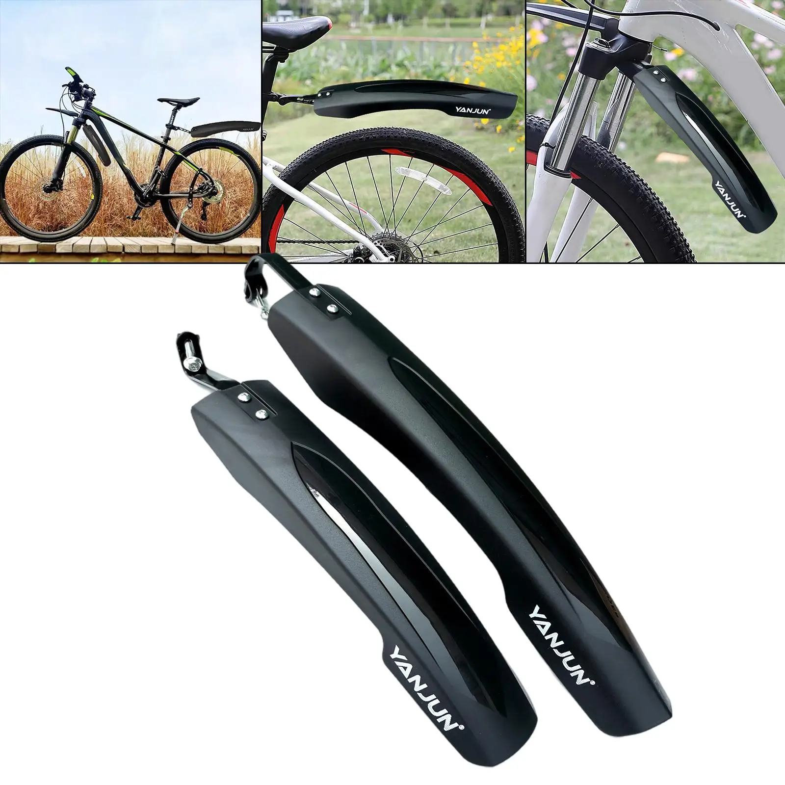 Adjustable Mudguard Mountain Bike Cycling Front/Rear Full Cover Mud Guard Fenders Set