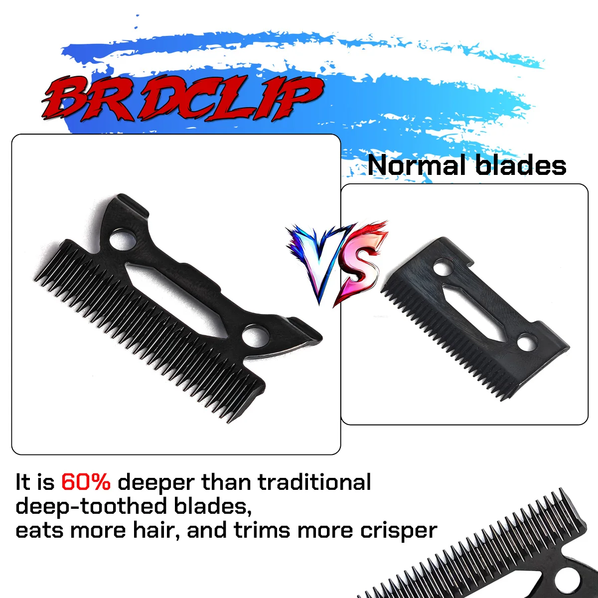 Description Picture 5 of itemBRDCLIP Blade Hair Clipper DLC FADE Blade Replacement M390 Steel Moving Blade for 8148 Madeshow M10 2020C VGR 001 003 Wmark X1