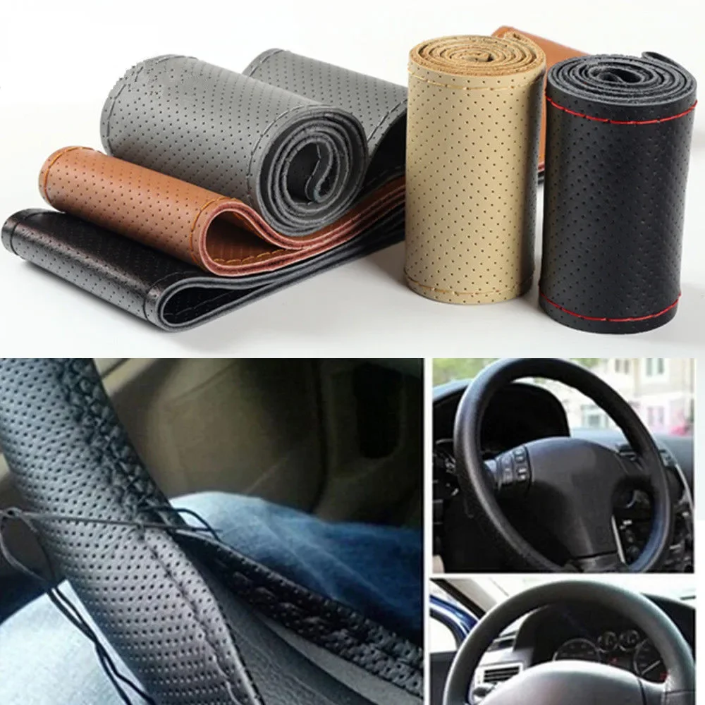 

Four Seasons General Steering Wheel Cover Motors Soft Artificial leather Braid Fashion Car Steering Wheel Cover interior product