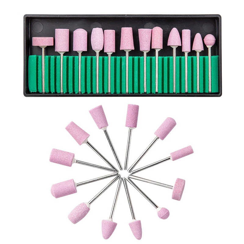 

12PCS Rubber Ceramic Wool Felt Grinding Head Polishing Head Wheel Tool For Dremel Rotary Tool