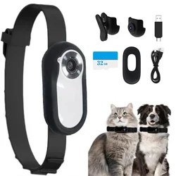 No WiFi Required Cat and Dog Collar Camera HD 1080p Mini Body Camera Video Record Wireless Camera Collar for Pet Outdoor Sports