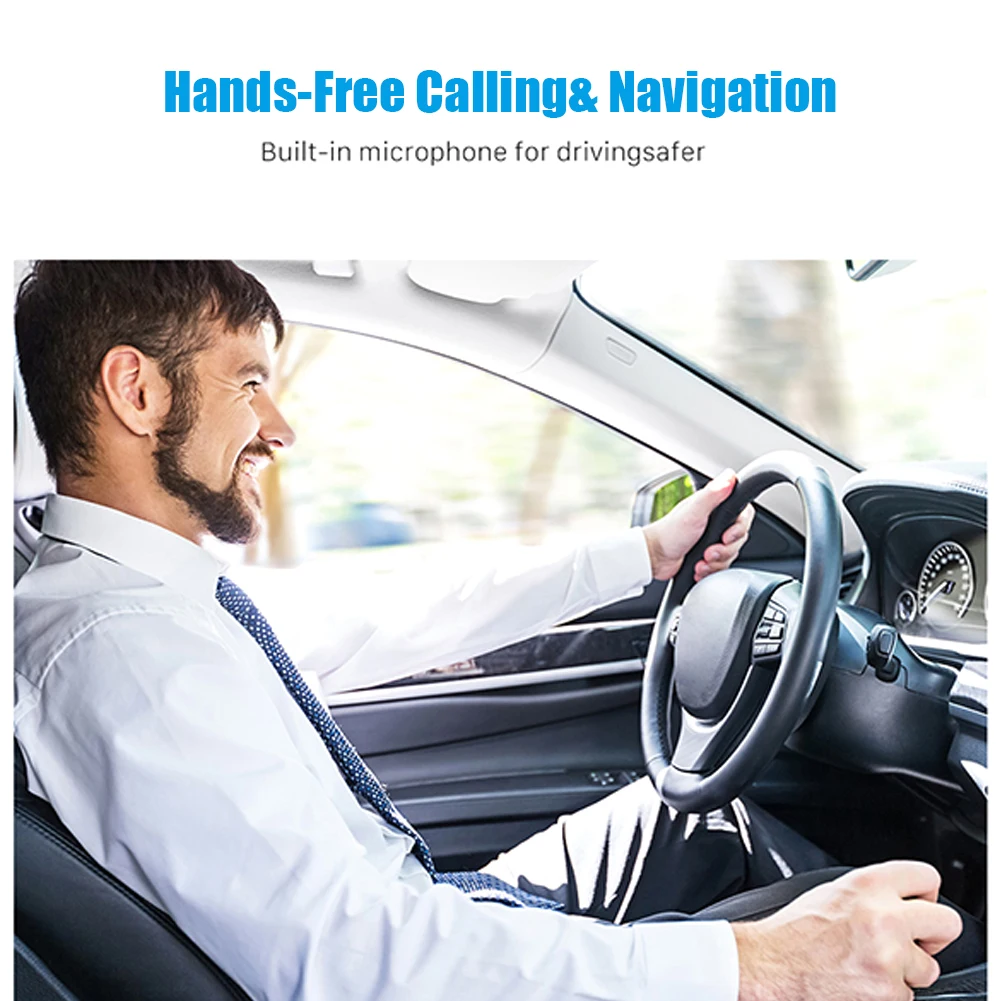 Car Bluetooth Receiver 5.1 AUX Audio 3.5mm Wireless Adapter for Hands-Free Car Bluetooth Audio Amplifier Speaker Headphone