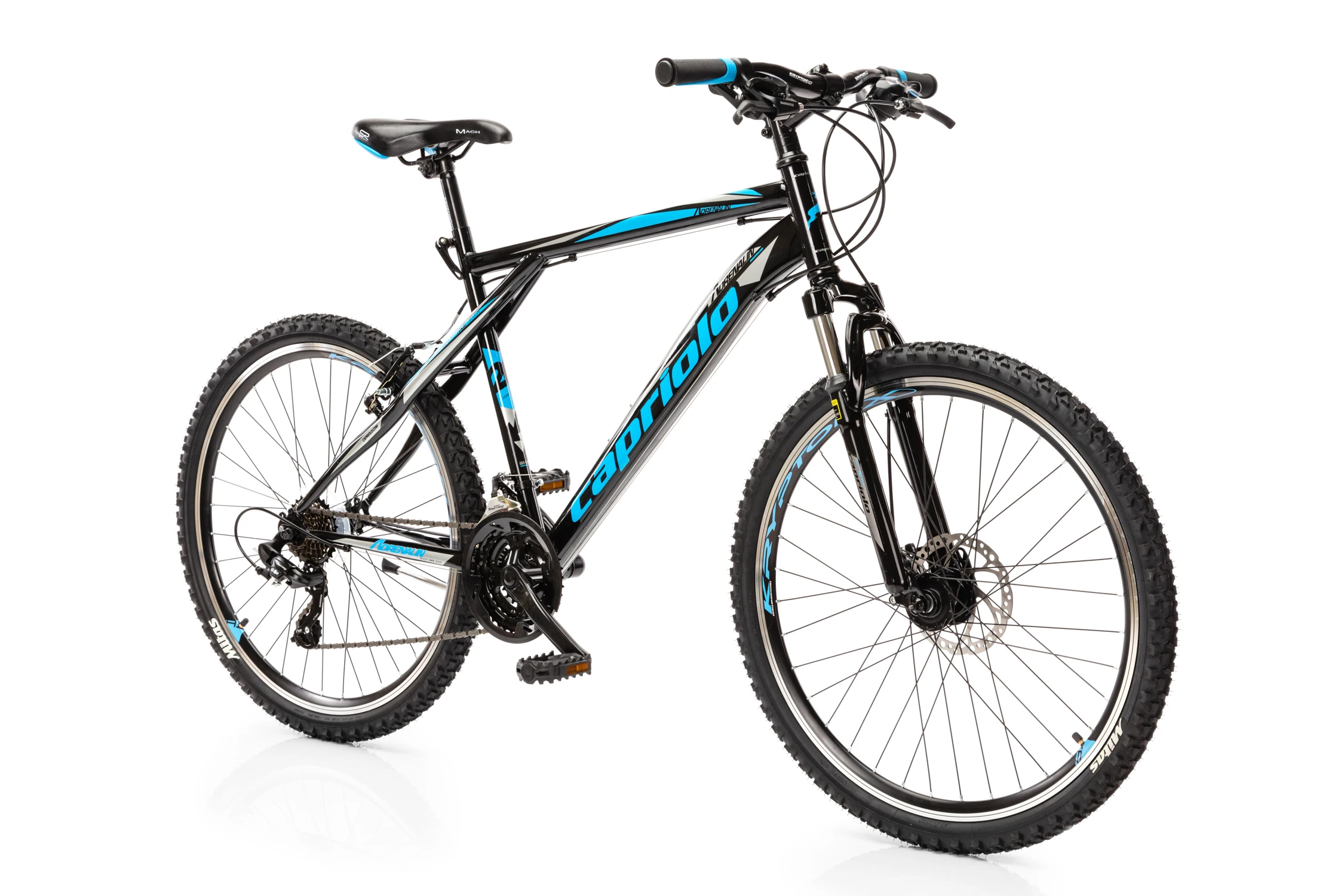 Велосипед CAPRIOLO MTB ADRENALIN рама сталь 16'' колёса 26'' (чёрный-синий) |