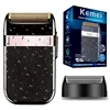 Kemei 2024 Rechargeable Shaver For Men Washable Electric Shaver Beard Shaving Machine Bald Head Electric Razor With Extra Mesh 1