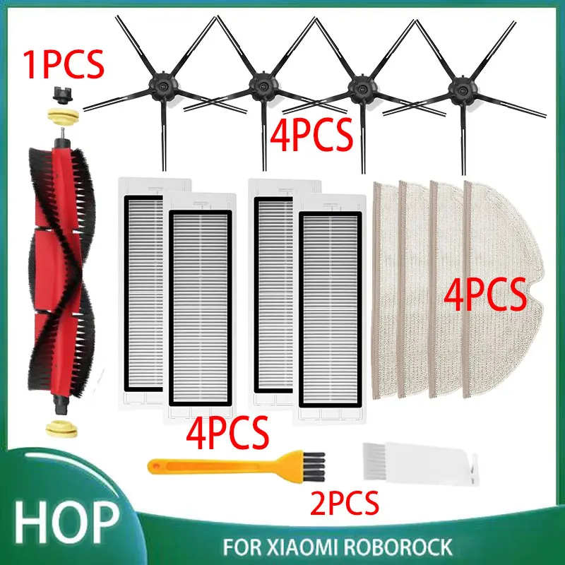 Dla Xiaomi Roborock S5 S502-00 S502-02 S5 Max S6 S6 Max S6 Murni E4 E5 Robot próżniowy Suku Cadang uta Sikat Sisi filtr Hepa