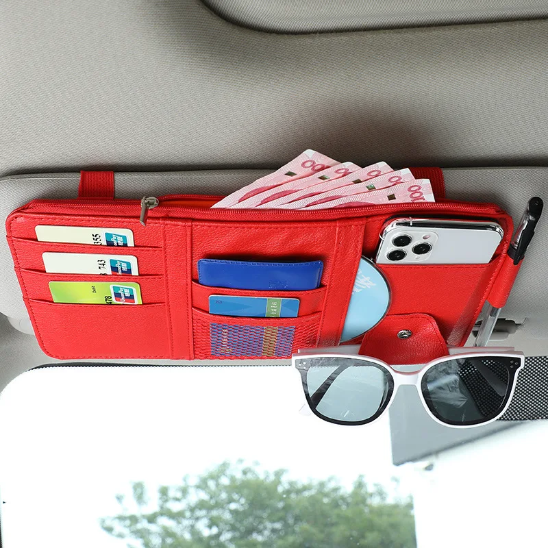 Car Sun Visor Organizer Sunglasses Holder for Trucks Interior Accessories